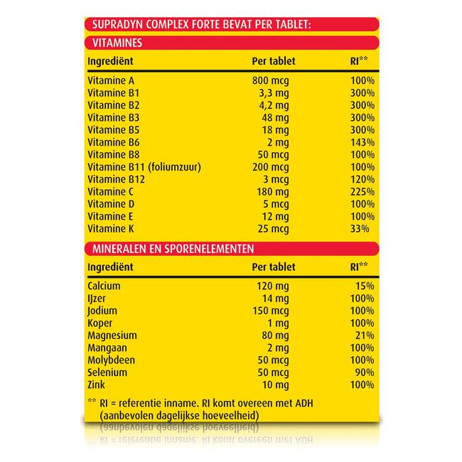 Supradyn Complex Forte Multivitamine Voor Extra Energie 45 Bruistabletten