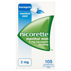 Nicorette 2 mg Menthol Mint Kauwgom