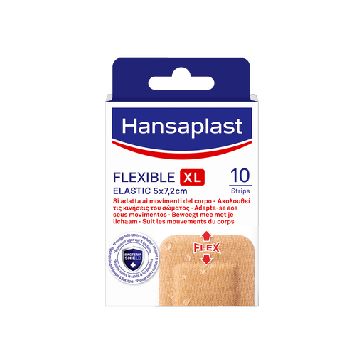 Hansaplast Flexible XL Eilandpleister 5x7,2cm 10 stuks
