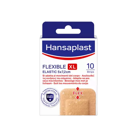 Hansaplast Flexible XL Eilandpleister 5x7,2cm 10 stuks