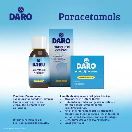 Daro Hoofdpijnpoeders Sachets 20 stuks