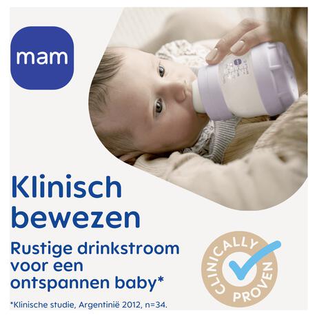 MAM Easy Start Anti-Colic Babyfles Lila 160 ML