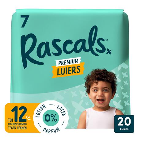 Rascals Premium Luiers Maat 7 17+ KG 20 stuks