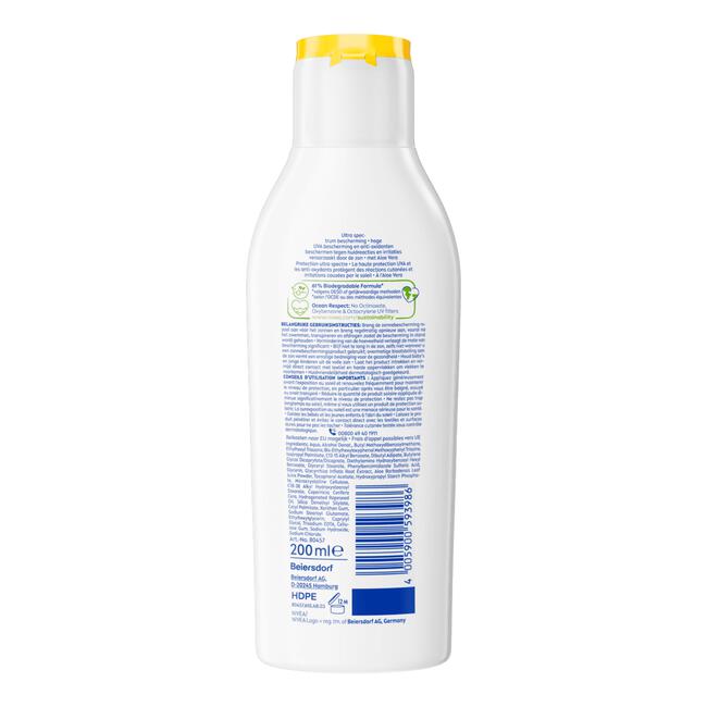 NIVEA SUN Sensitive Immediate Protect Zonnemelk SPF 50+ 200 ML