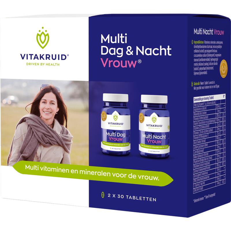Vitakruid Multi Dag & Nacht Vrouw Tabletten 2x30 stuks