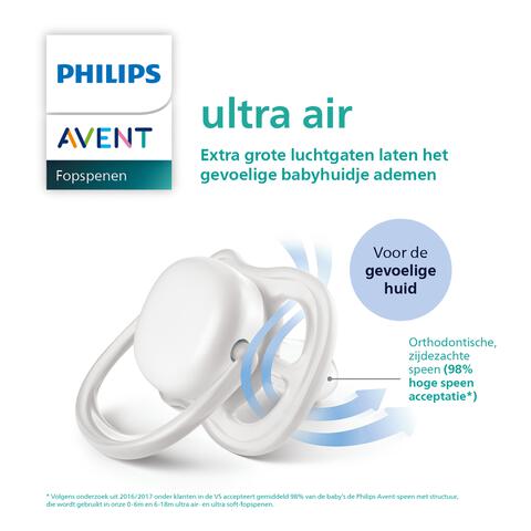 Philips Avent Fopspeen Ultra Air Day 6-18M Double Pack - SCF087/11