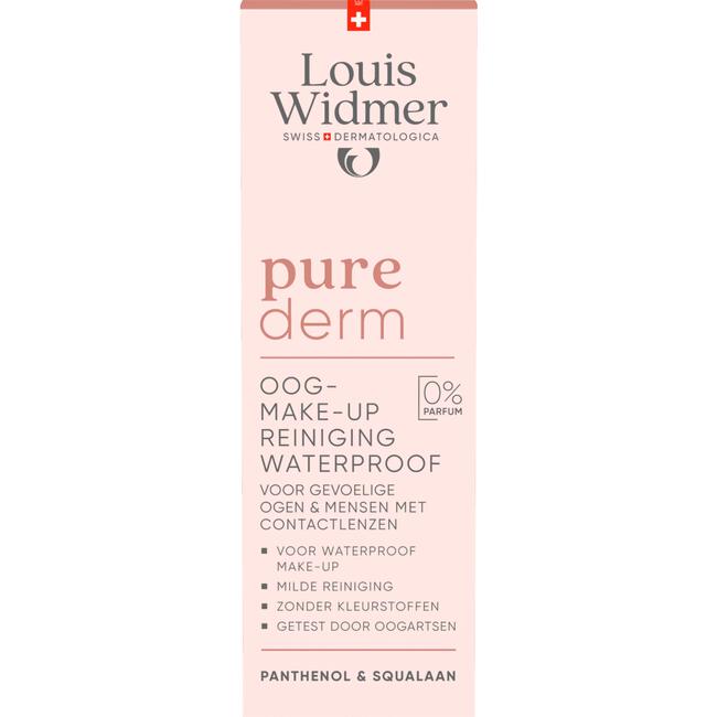 Louis Widmer Purederm Oogmake-Up Reiniging Waterproof Zonder Parfum 100 ML