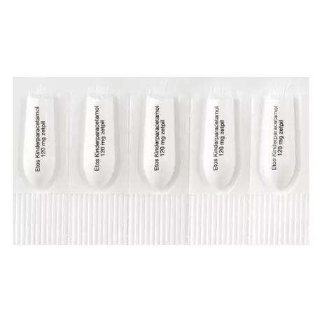 Etos Kinderparacetamol 120 MG Zetpil 10 stuks