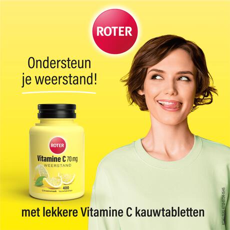 Roter Vitamine C 70 mg citroen 400 kauwtabletten