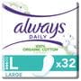 Always Dailies Cotton Protection Inlegkruisjes Groot 32 Stuks