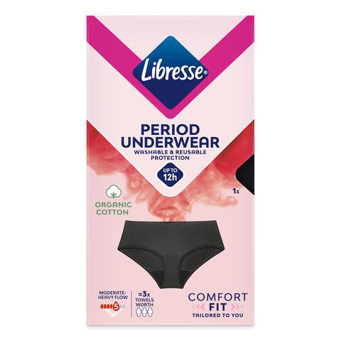 Libresse Intimawear Hipster Menstruatieondergoed Zwart Medium 1 stuk&nbsp;