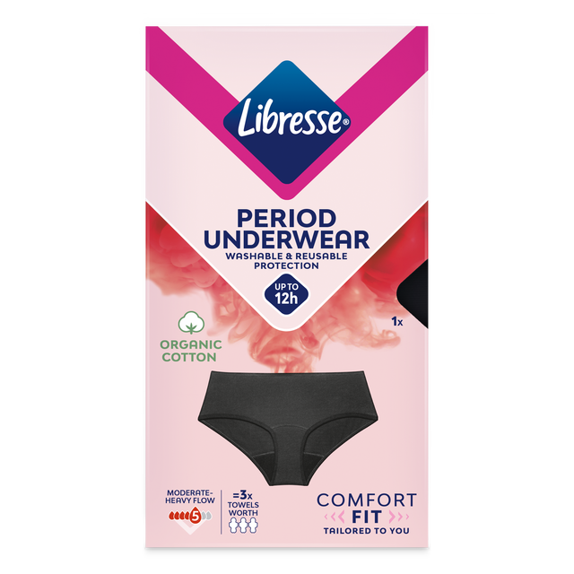 Libresse Intimawear Hipster Menstruatieondergoed Zwart Medium 1 stuk&nbsp;