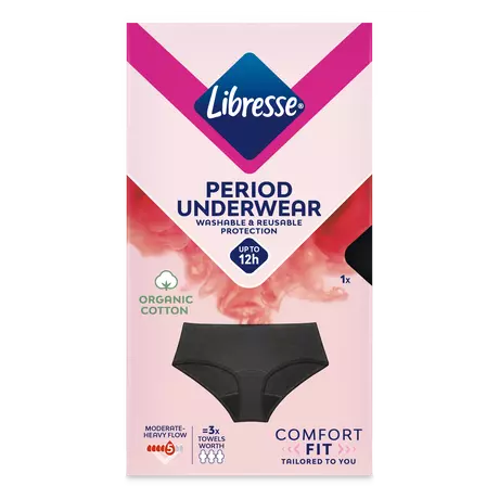 Libresse Intimawear Hipster Menstruatieondergoed Zwart Medium 1 stuk&nbsp;
