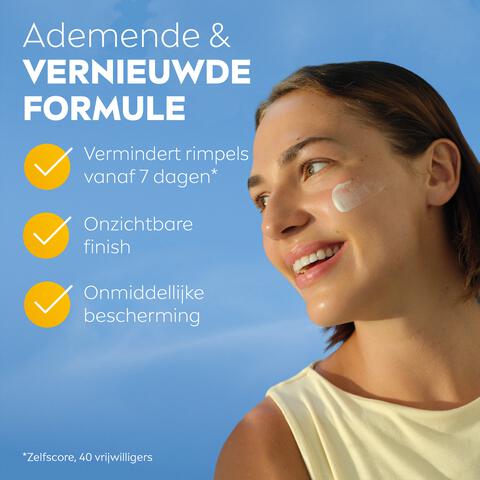 NIVEA SUN Breathable UV Face Anti-Age Q10 Zonnebrand SPF50+ 40 ML