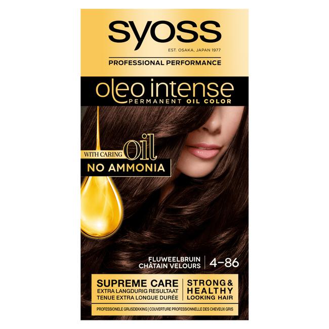 Rot Eigen verdamping Syoss Oleo Intense 4-86 Fluweelbruin Haarverf 115 ML | Etos