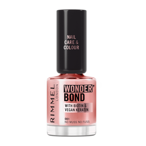 Rimmel London Wonder'Bond Care+Color Nagellak Roze 001 No Muss No Fuss