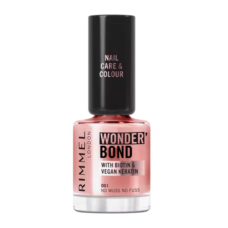 Rimmel London Wonder'Bond Care+Color Nagellak Roze 001 No Muss No Fuss