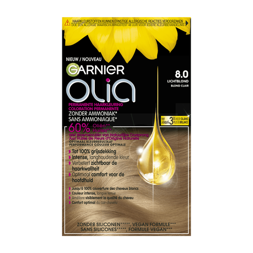 Garnier Olia Permanente Haarverf 8.0 Licht Blond