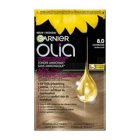 Garnier Olia Permanente Haarverf 8.0 Licht Blond