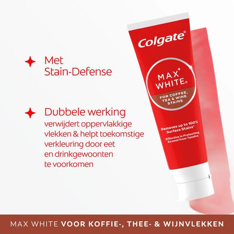 Colgate Max White for Coffee, Tea and Wine Stains Tandpasta 75 ML