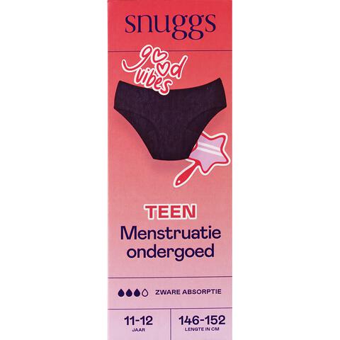 Snuggs Teen 11-12Y Heavy Absorption Black