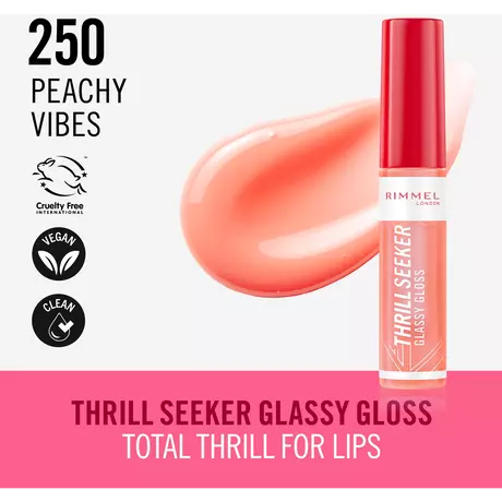 Rimmel London Thrill Seeker Glassy Gloss Lipgloss 250 Peachy Vibes