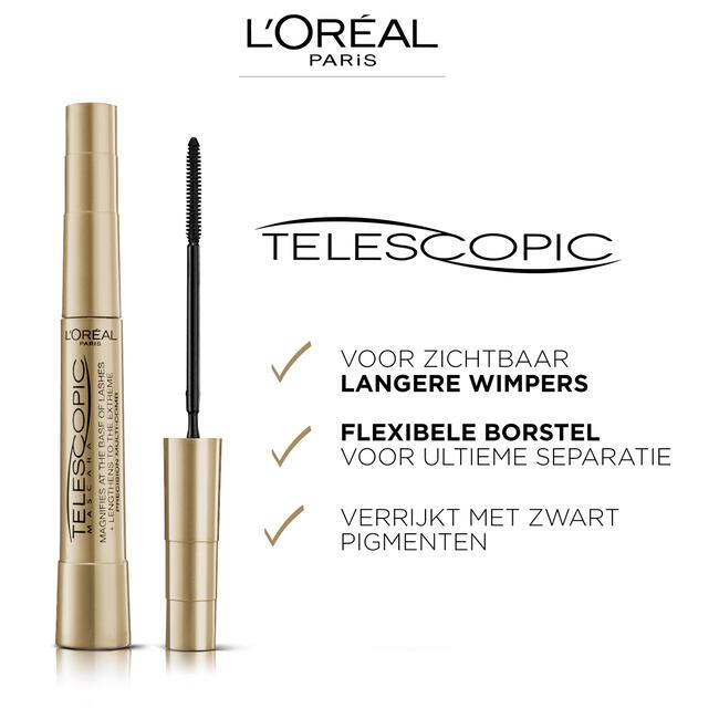 L'Oréal Paris False Lash Telescopic Lengte Mascara Zwart