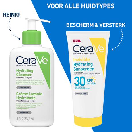 CeraVe Onzichtbare Hydraterende Zonnebrandcrème SPF30 75 ML
