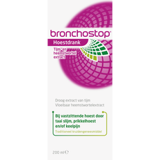 Bronchostop Hoestdrank bij Vastzittende Hoest en Keelpijn 200 ML