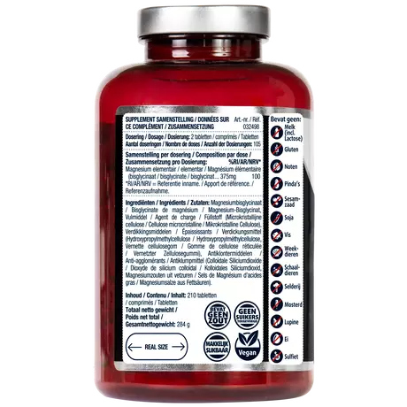 Lucovitaal Magnesium 375 MG Bisglycinaat Tabletten 210 stuks