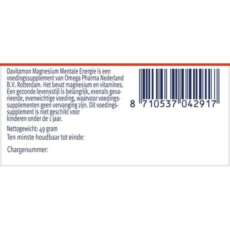 Davitamon Magnesium Mentale Energie 30ST