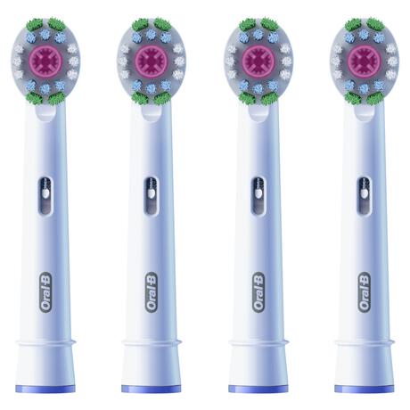 Oral-B 3D White Opzetborstels Wit - 4 Stuks