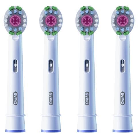 Oral-B 3D White Opzetborstels Wit - 4 Stuks