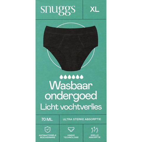 Snuggs Incontinence Black Xl