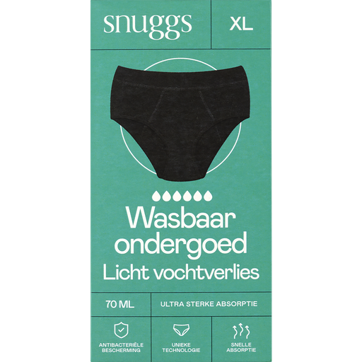 Snuggs Incontinentieondergoed Zwart Maat XL