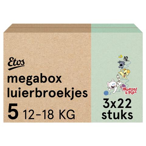Etos Woezel & Pip Luierbroekjes Junior Maat 5 Megabox