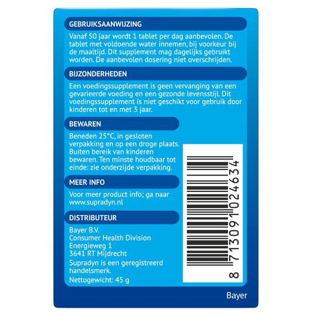 Supradyn Vital 50+ multivitamines voor vijftigplussers 35 tabletten
