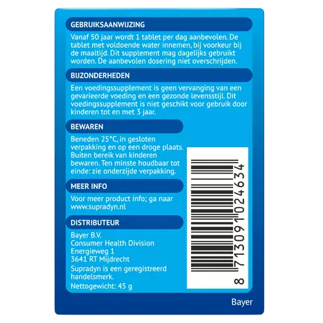 Supradyn Vital 50+ Multivitamines Vijftigplussers Tabletten 25 stuks