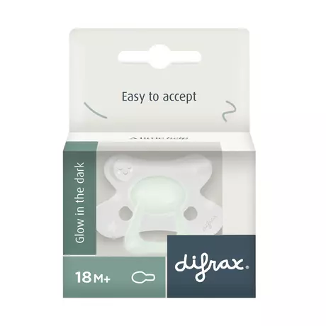 Difrax Fopspeen Natural 18M+ Glow In The Dark