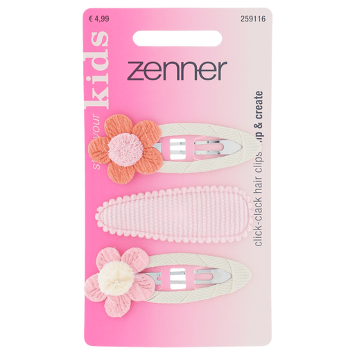 Zenner Klik-klak haarspeld kids 3x