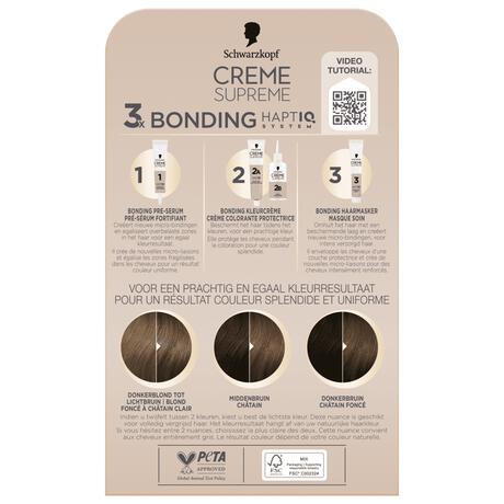 Schwarzkopf Creme Supreme Haarkleuring 6-0 Natuurlijk Lichtbruin