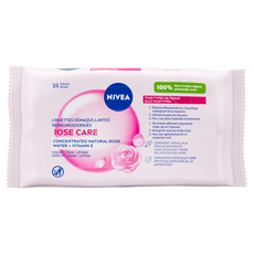 NIVEA Rose Care Reinigingsdoekjes 25 Stuks