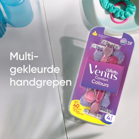 Gillette Venus Comfort Colors Wegwerpmesjes 3+1 stuks