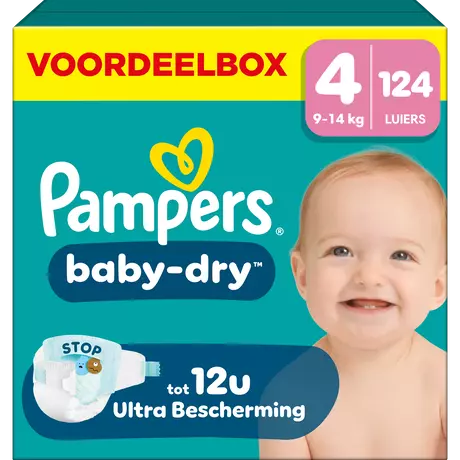 Pampers Baby Dry Voordeelbox Luiers Maat 4 9-14 kg 124 stuks