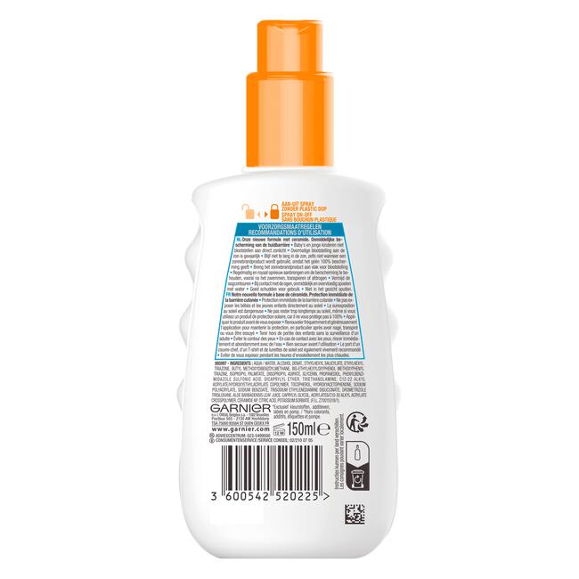 Garnier Ambre Solaire Kids Sensitive Expert+ Hypoallergene Zonnebrand Spray SPF50 150 ML