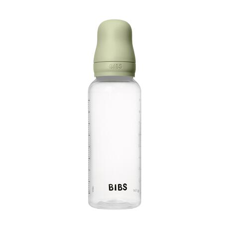 BIBS Babyfles 270 ML Sage met Latex speen en opvouwbaar trechtertje