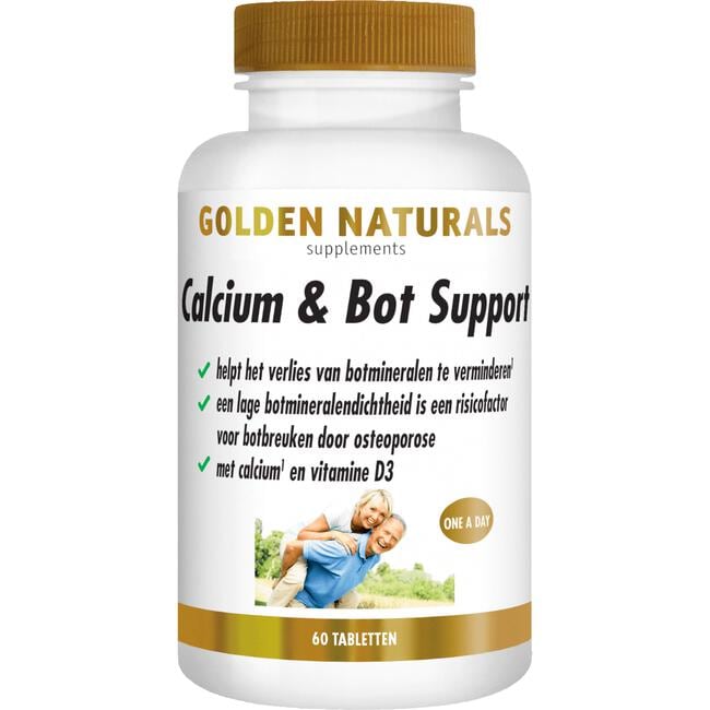 Golden Naturals Calcium & Bot Support Tabletten 60 stuks