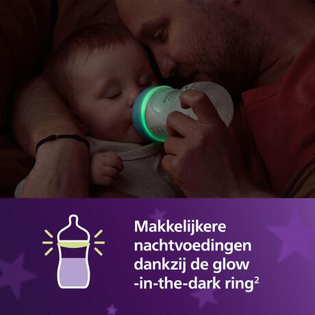 Philips Avent Natural Response Babyfles Nighttime 3M+ SCY903/81 260 ML