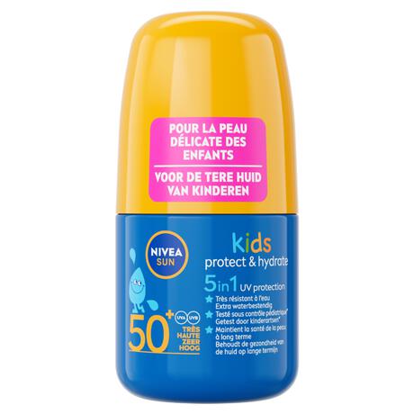 NIVEA SUN Kids Protect & Play Roll-on Zonnebrand SPF 50+ Voor De Gevoelige Huid 50 ML