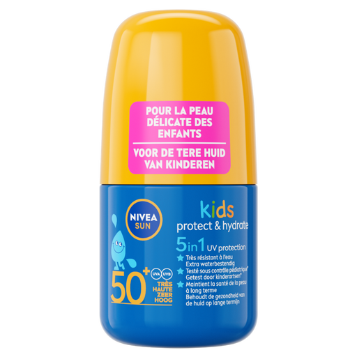 NIVEA SUN Kids Protect & Play Roll-on Zonnebrand SPF 50+ Voor De Gevoelige Huid 50 ML